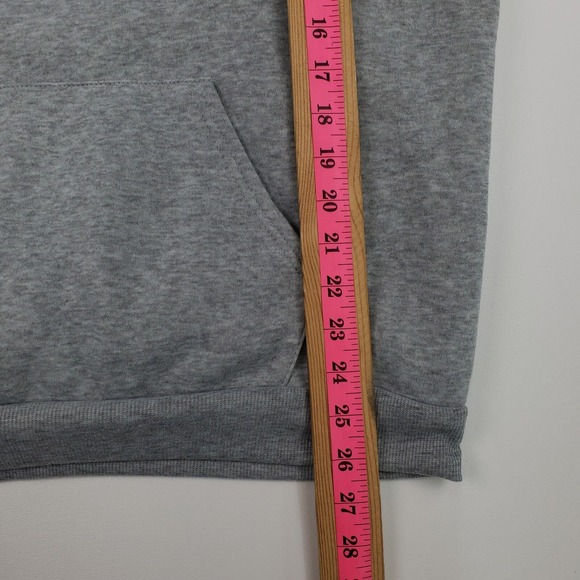 Womens XL Hoodie Sweatshirt Miami City Graphic Pullover Gray Kangaroo Pocket - Picture 14 of 14